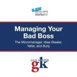 Managing Your Bad Boss The Micromanager, Idea-Stealer, Yeller, and Bully, Gail Kasper