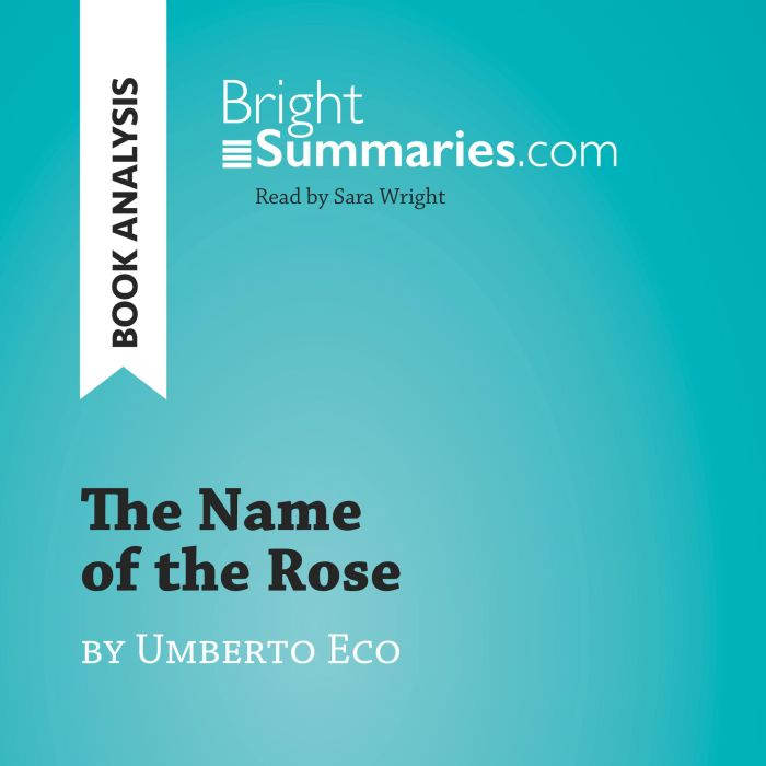 The Name of the Rose by Umberto Eco ..., Bright Summaries