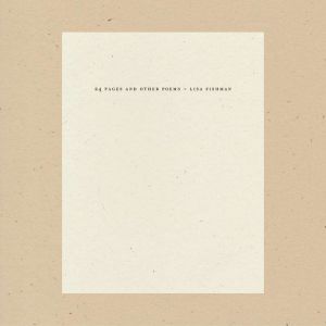 24 Pages and other poems, Lisa Fishman