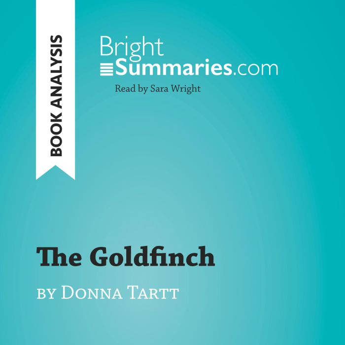 The Goldfinch by Donna Tartt Book An..., Bright Summaries