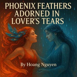 Phoenix Feathers Adorned in Lover's Tears: A Fire Dancer's Ritual with the Rain Spirit's Grace: Twirled in Blaze and Downpour'
