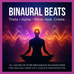 Binaural Beats: Theta  Alpha  Relax. Heal. Create.: 10 Hours of Pure Brainwave Soundscapes for Emotional Healing, Stress Relie