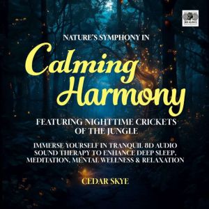 Nature's Symphony In Calming Harmony Featuring Nighttime Crickets Of The Jungle: Immerse Yourself In Tranquil 8D Audio Sound T