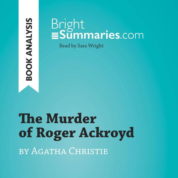 The Murder of Roger Ackroyd by Agatha..., Bright Summaries