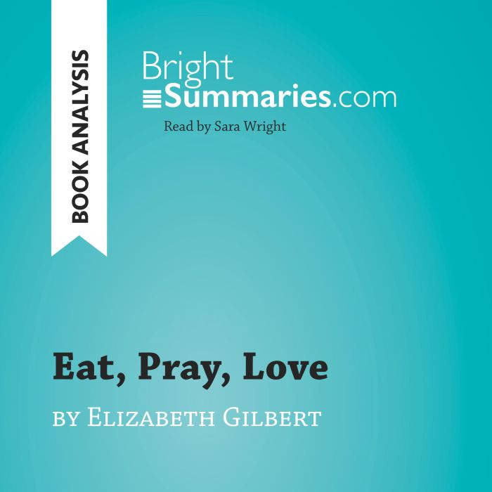 Eat, Pray, Love by Elizabeth Gilbert ..., Bright Summaries