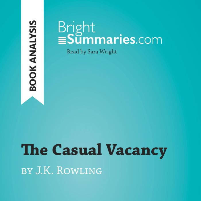 The Casual Vacancy by J.K. Rowling B..., Bright Summaries