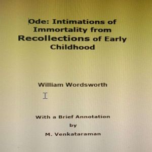 Ode Intimations of Immortality from ..., William Wordsworth